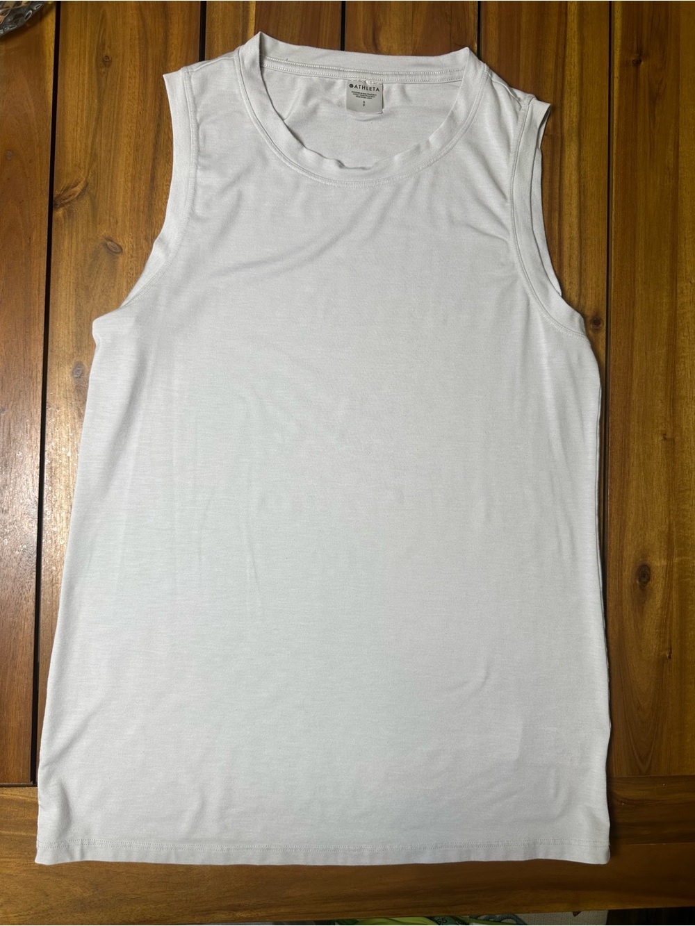 Athleta Light Gray Crewneck Workout Tank